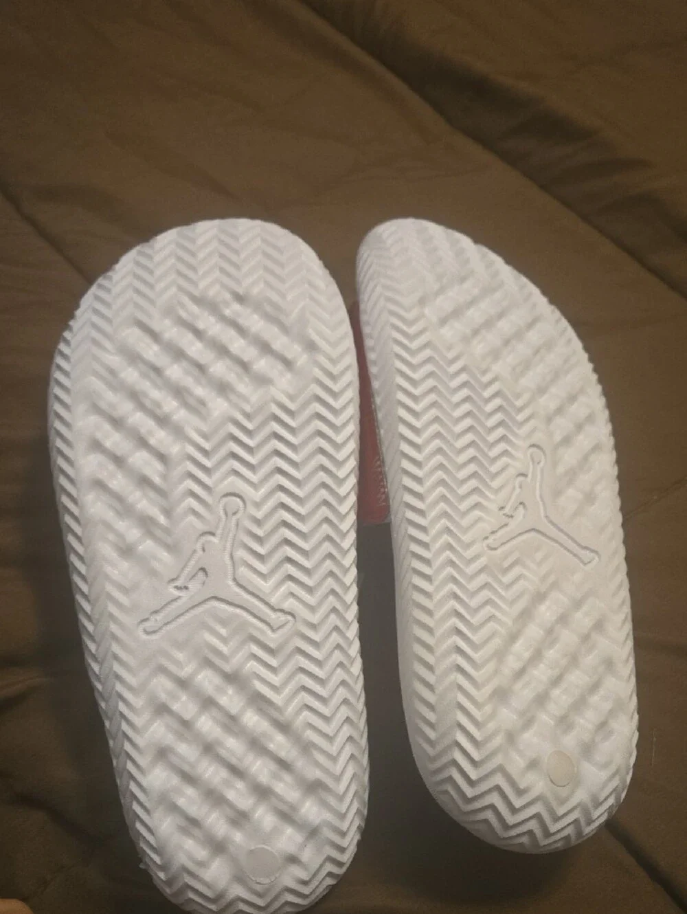 Jordan Play SLIDE Men’s Red & White Slide Sandals with Jumpman Logo